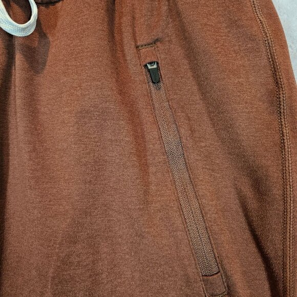 Vuori Mens Brown Jogger Sweatpants With Drawstring Waist & Zipper Pockets - Picture 6 of 13